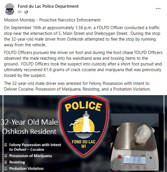 Oshkosh man involved in Fond du Lac drug bust Razor 94.7 104.7 The